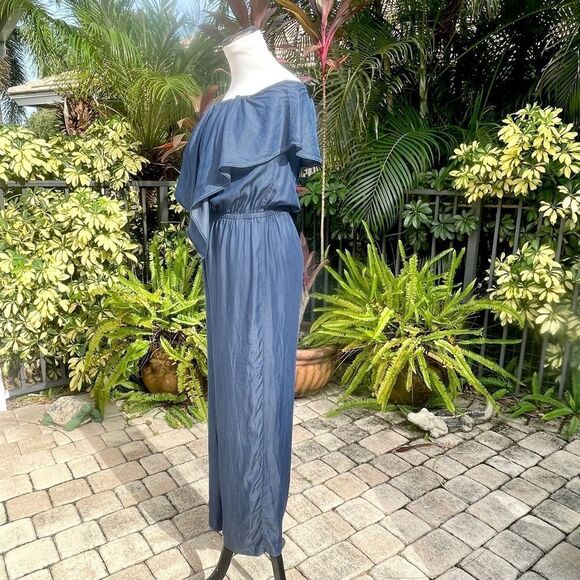 Halston Chambray Jumpsuit - Picture 5 of 11